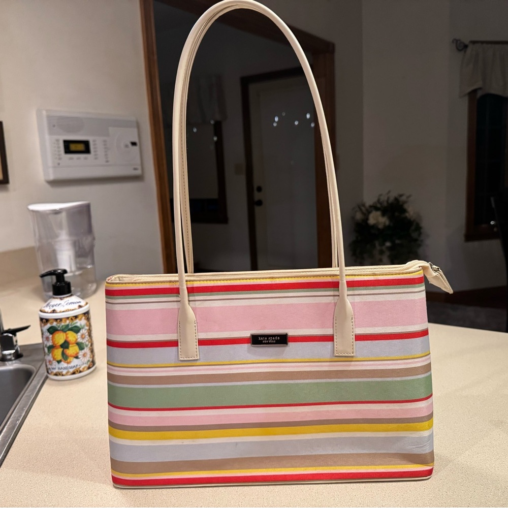 Kate Spade Multicolor Striped Tote